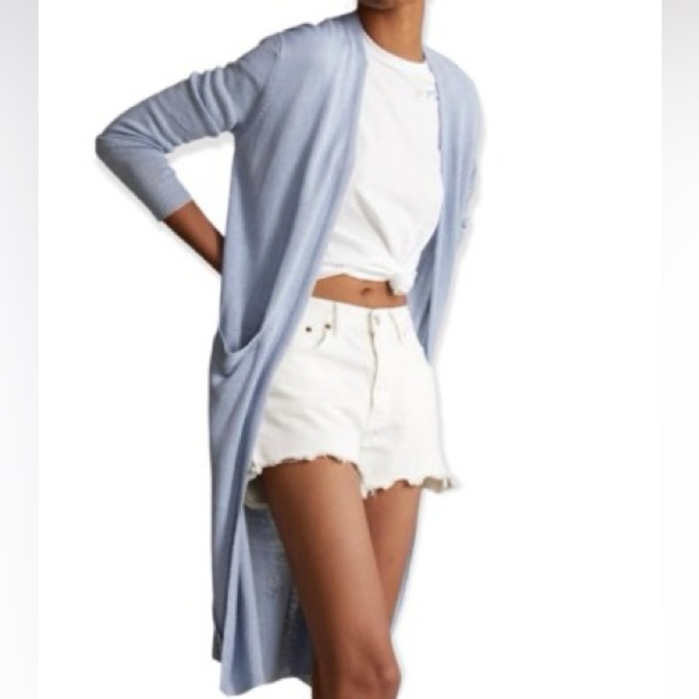 Polo Ralph Lauren Light Blue Open Front Cardigan